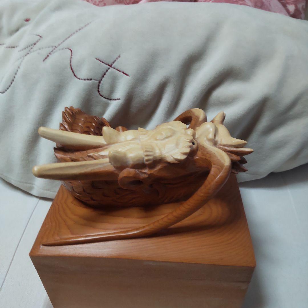 1月セール 飛騨高山 谷口彫刻一位一刀彫 龍箱箱