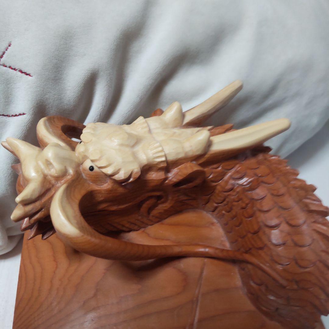 1月セール 飛騨高山 谷口彫刻一位一刀彫 龍箱箱