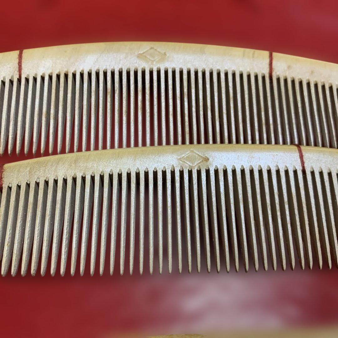 本つげ　つげ櫛　本つげ櫛色々　当時物　アンティーク櫛　ヴィンテージ