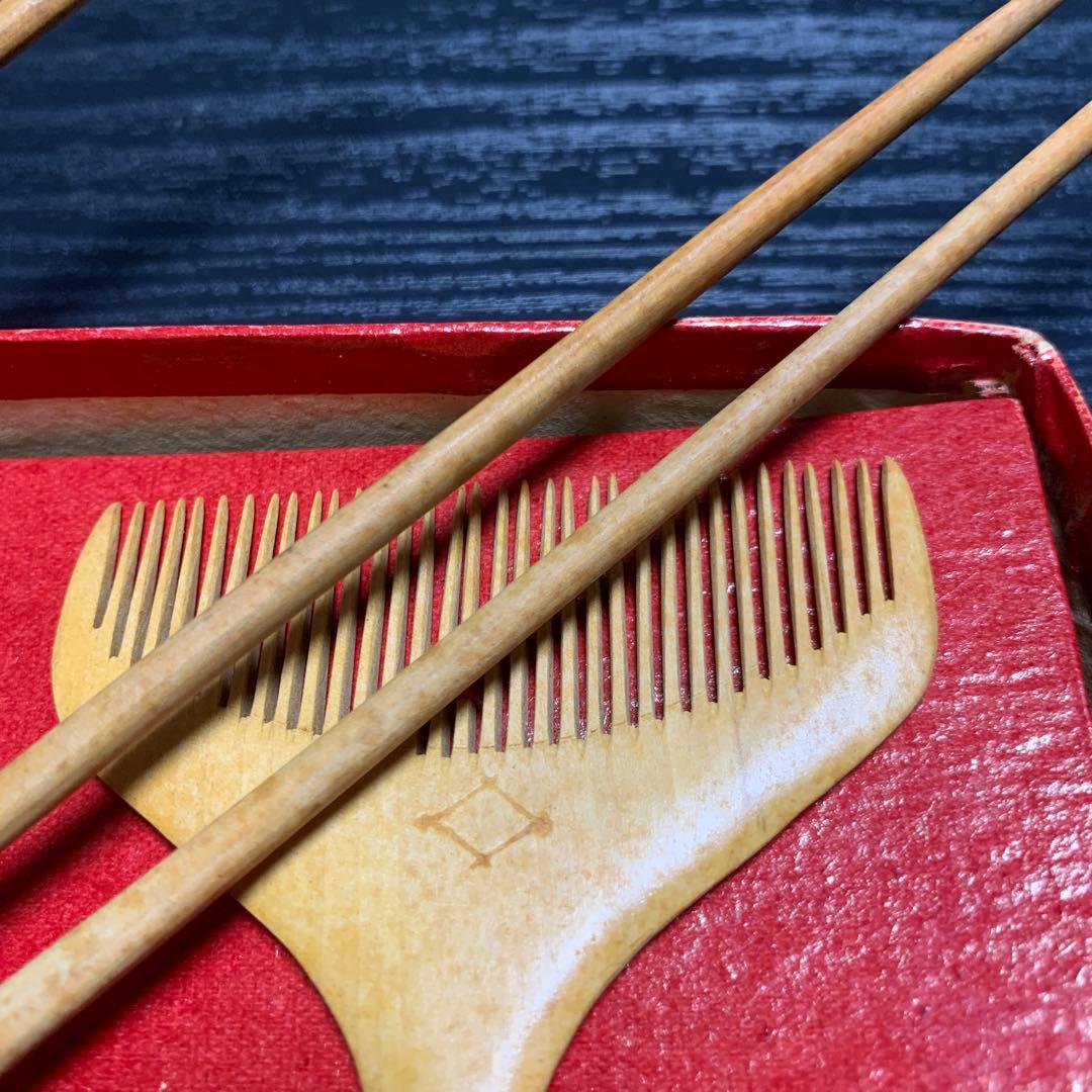 本つげ　つげ櫛　本つげ櫛色々　当時物　アンティーク櫛　ヴィンテージ