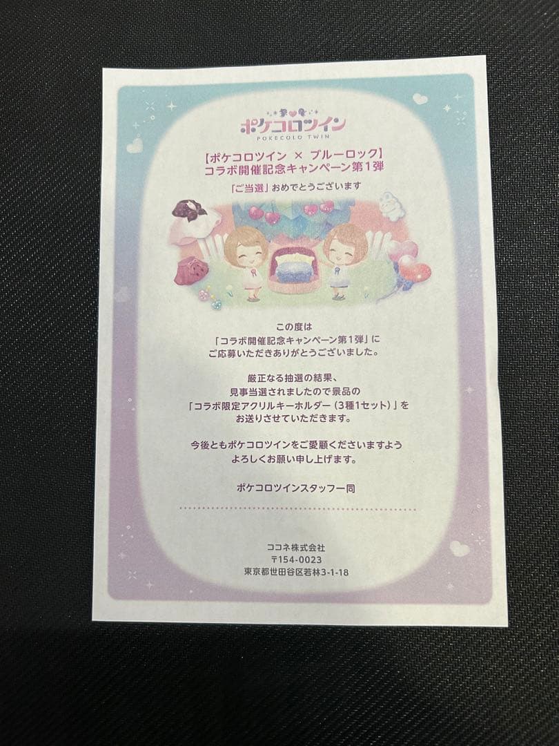 ポケコロツイン ブルーロック アクリルキーホルダー