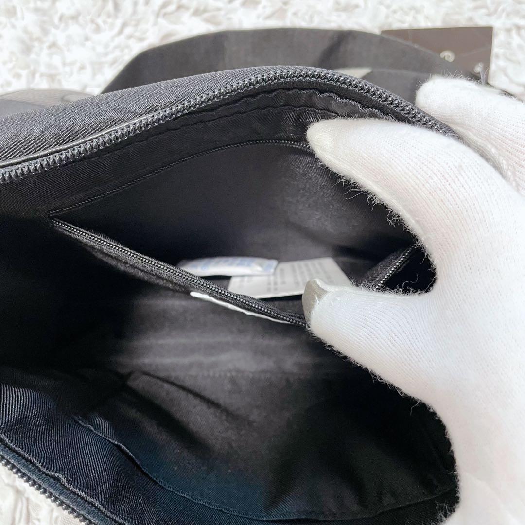 タグ付未使用✨ear PAPILLONNER 柄ワイドテープショルダーバッグ　黒