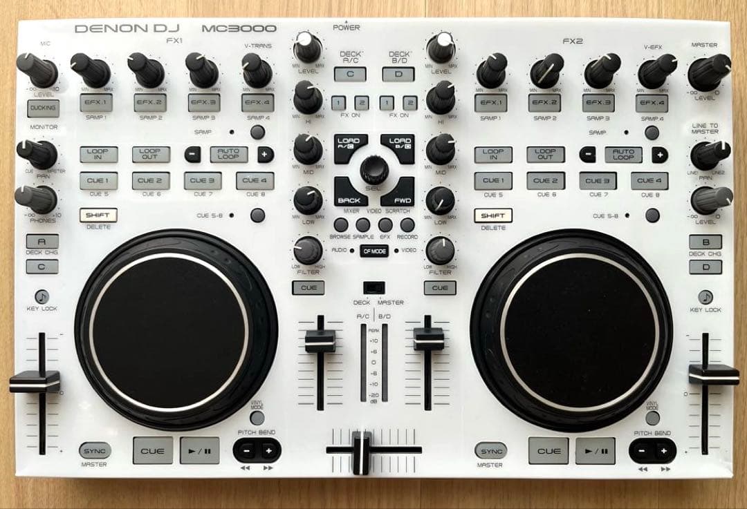 ①DENON DJ MC3000 DJコントローラー 限定白パネル