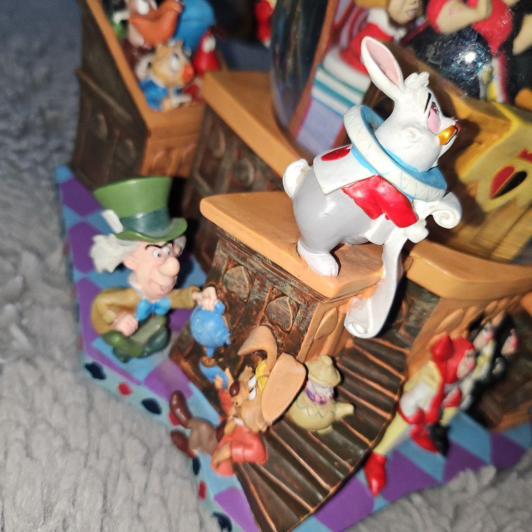 【美品】不思議の国のアリス オルゴール付き スノードーム ス 特大サイズ 置き物