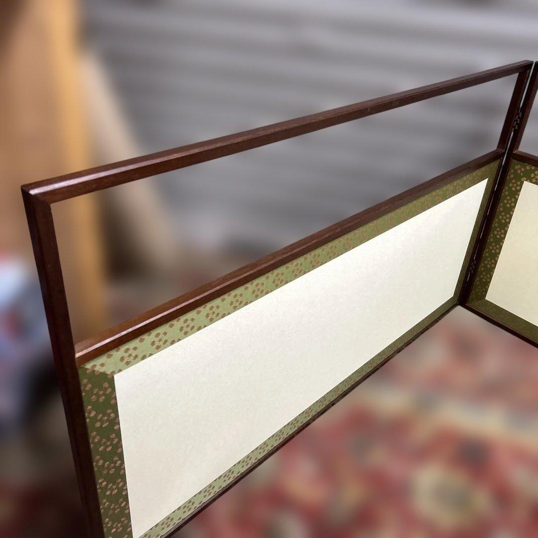 茶道具 溜塗 利休梅 風炉先屏風 裏チラシ 両面使い 上透かし