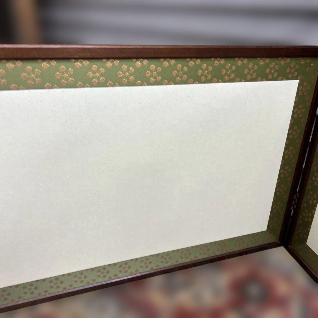 茶道具 溜塗 利休梅 風炉先屏風 裏チラシ 両面使い 上透かし