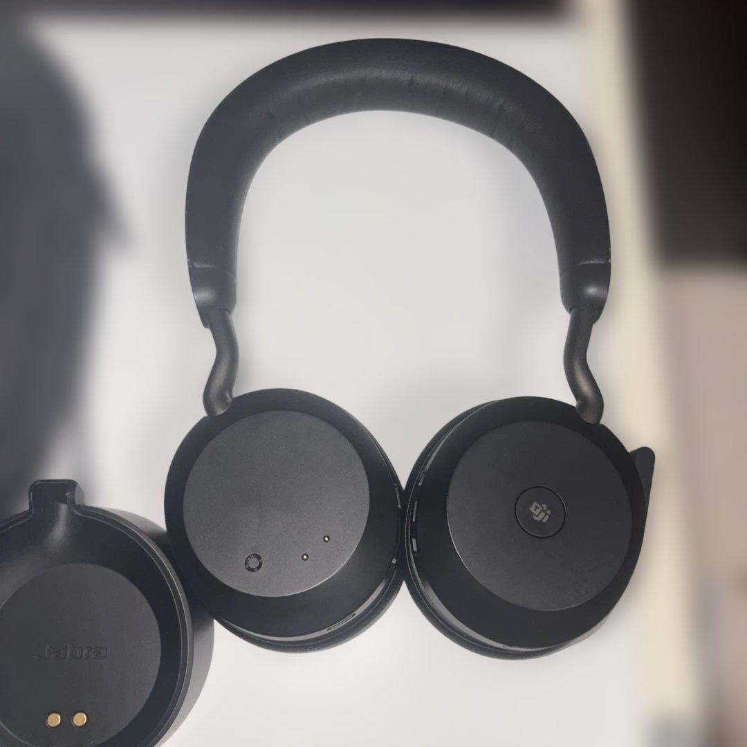 (ジャンク) Jabra Evolve2 75 本体、ソフトケース、充電ドック