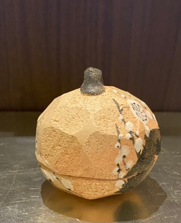 槍梅香合　佐々木昭楽作　共箱　茶道　お道具