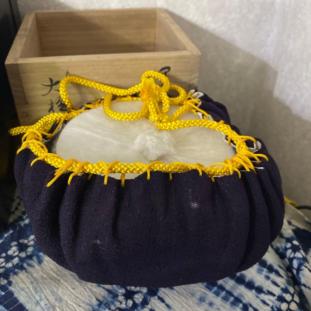 九代　大樋長左衛門　黒茶碗　銘微笑　即中斎　二重箱　茶道具