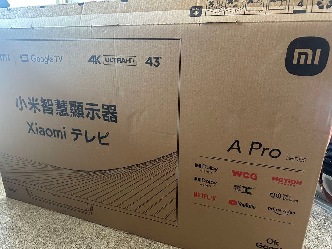 【送料込】Xiaomi TV A Pro 43　GoogleTV 43型