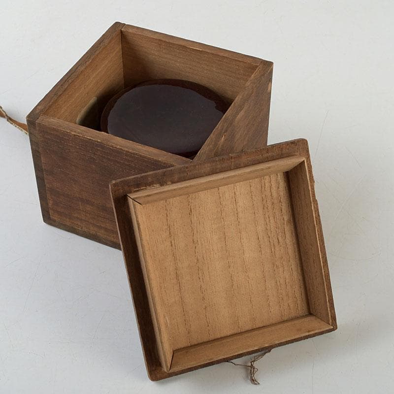 茶道具　塗師　前田松斎作　黒漆　茶器　共箱　V　9318