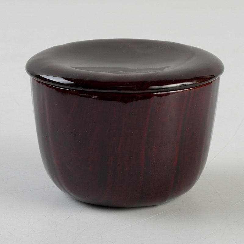 茶道具　塗師　前田松斎作　黒漆　茶器　共箱　V　9318