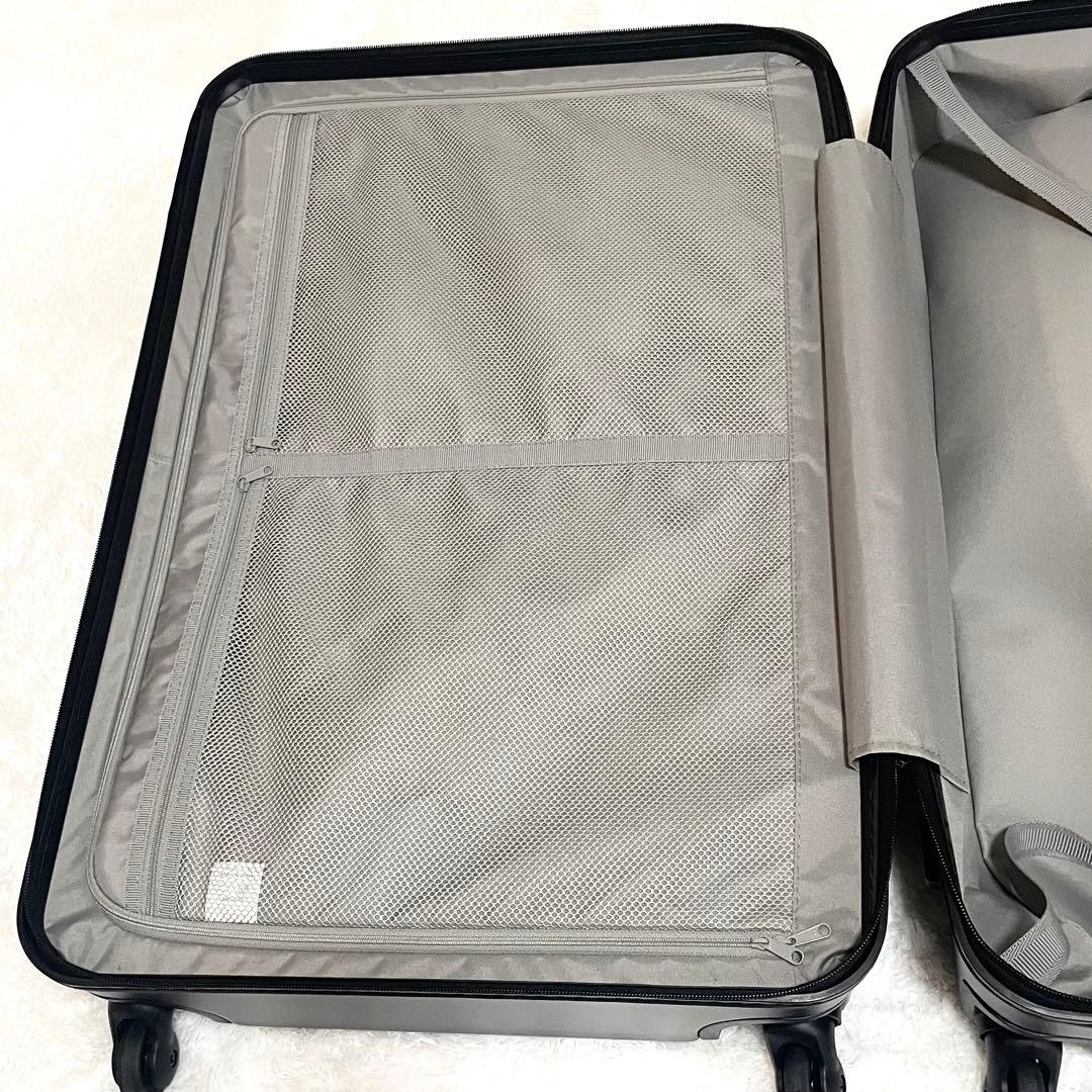 【美品】無印良品 キャリーケース 85L 4輪 ネイビー ストッパー付き 廃盤