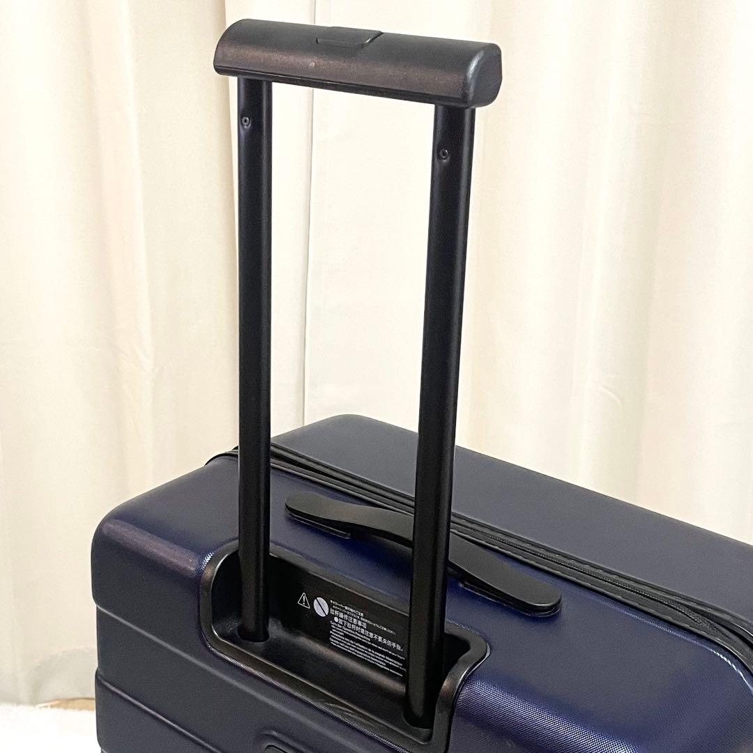 【美品】無印良品 キャリーケース 85L 4輪 ネイビー ストッパー付き 廃盤