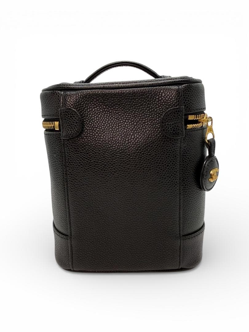【美品】CHANEL バニティバッグ キャビアスキン 黒