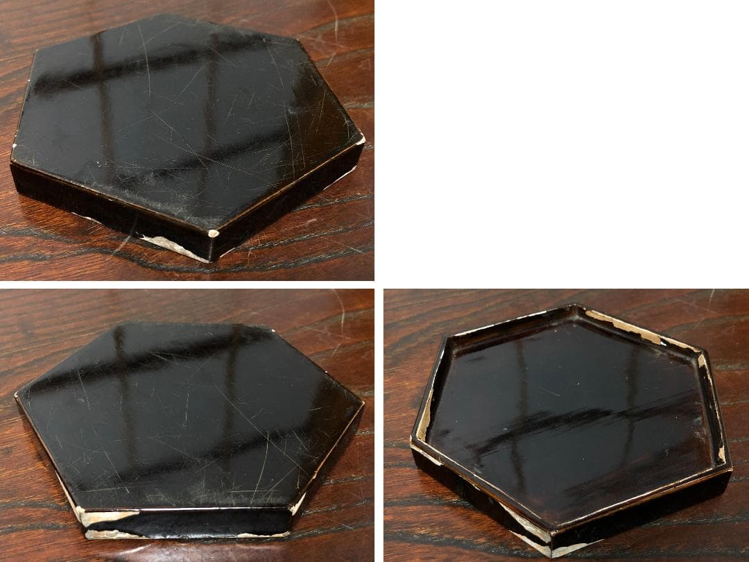 【 宮川香齋　六角捻り形飛鶴図花生 】　洛東香齋　京都真葛