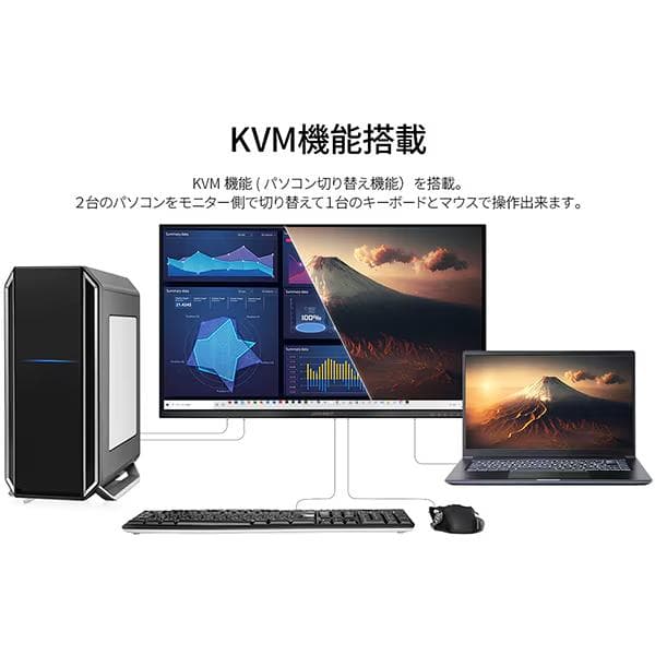 液晶モニター/27型/WQHD(2560×1440)IPSパネル非光沢HDR対応