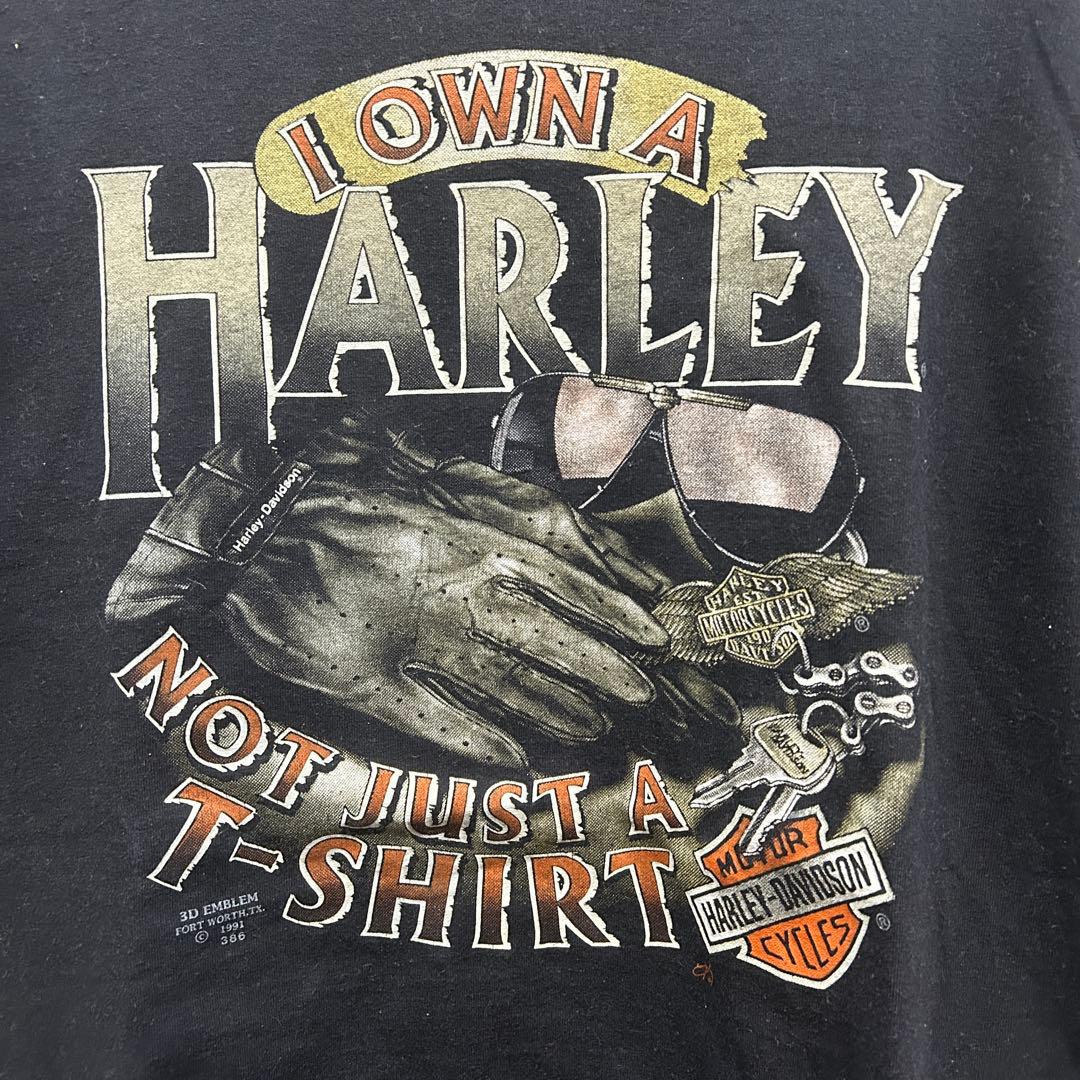 Harley Davidson 3D Emblem Tシャツ 90s USA製