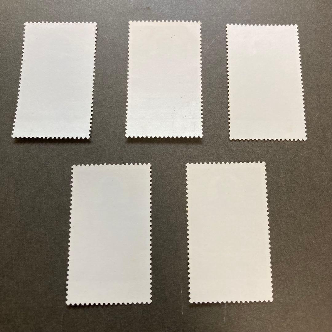 中国切手　文10 注文消　5種完