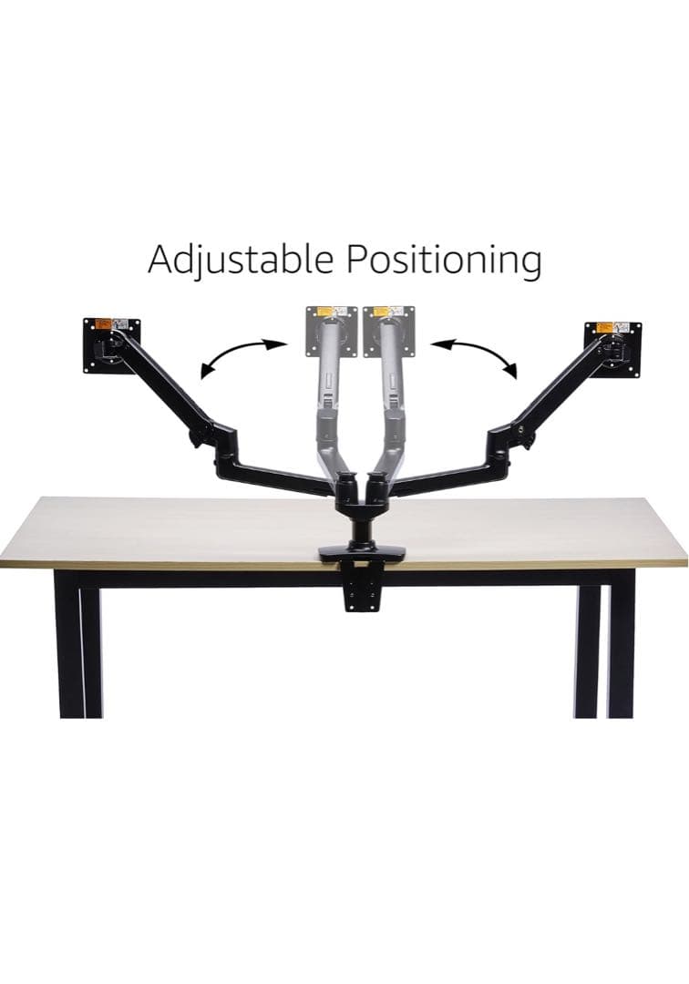 Amazonベーシック モニターアーム デュアル-ディスプレイタイプ 32インチ