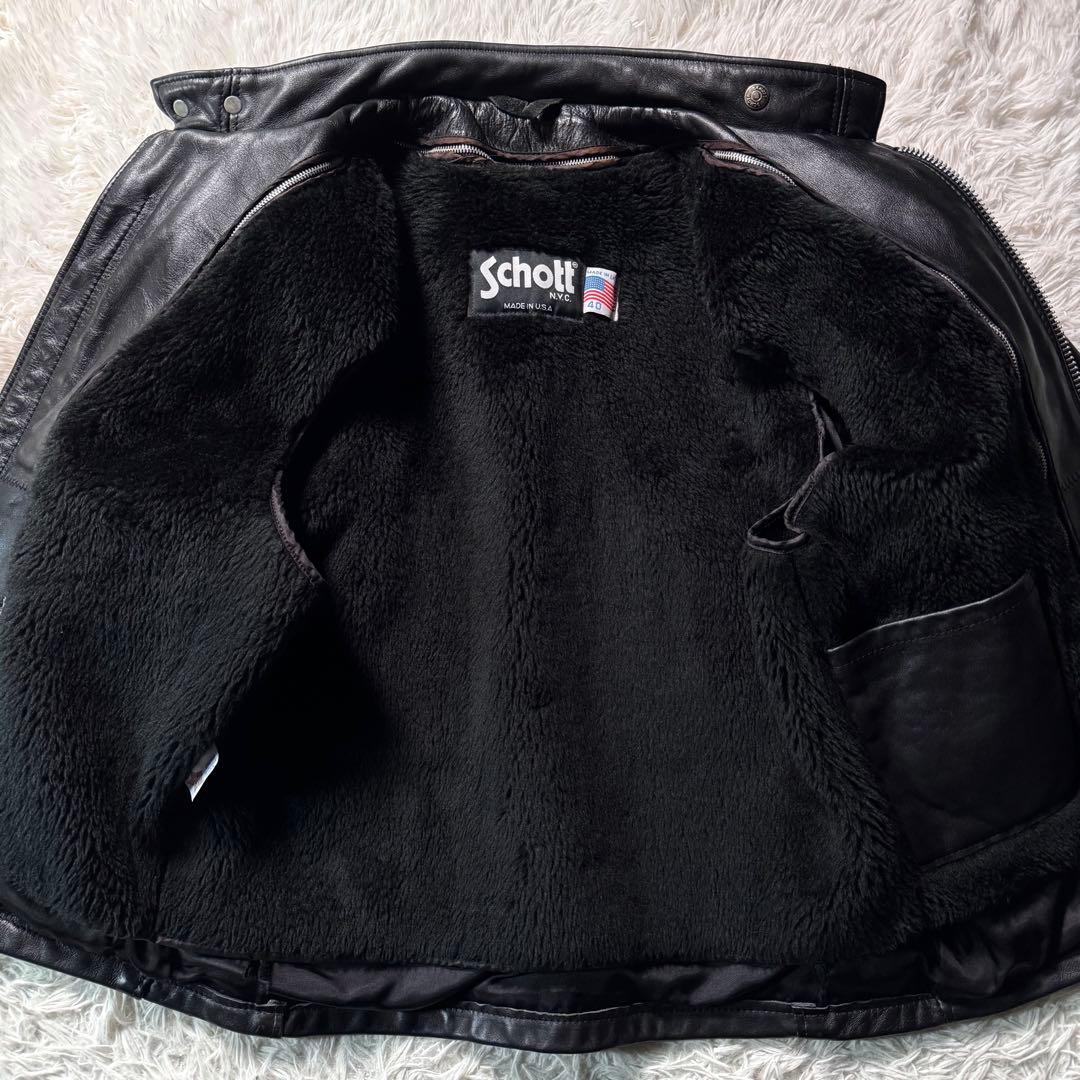 ワ*ズ様 【米国製】schott ライダースジャケット　シングル 641 黒　本