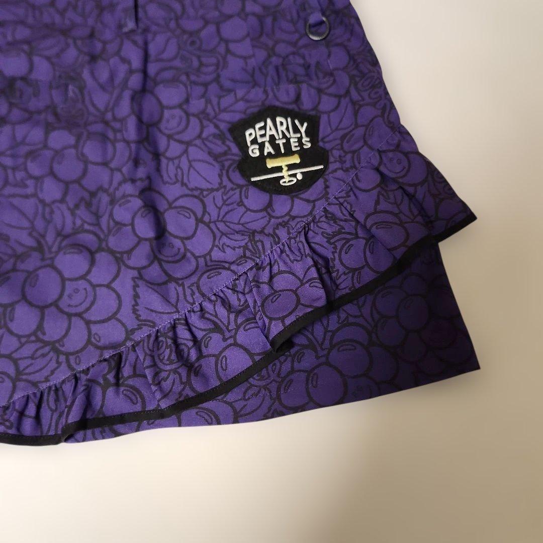 パーリーゲイツのRG ブドウ柄 紫色 シャツとフリルスカート