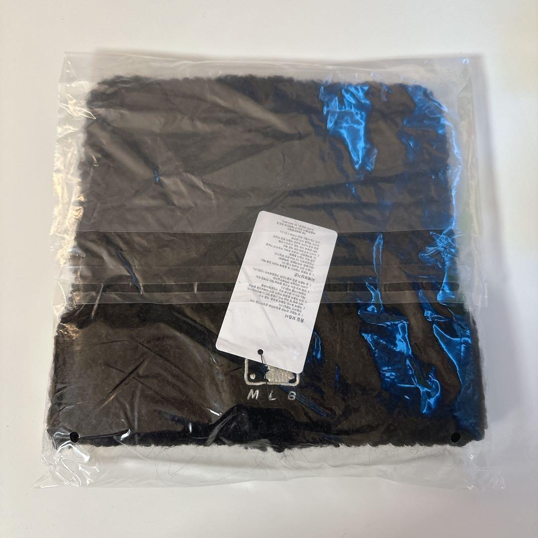 大人気【すぐ発送】韓国 MLB korea 猫耳 ビーニー ニット帽 ブラック