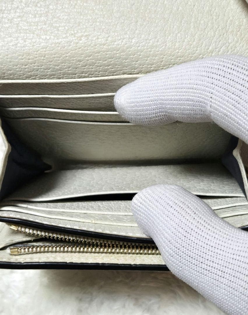 グッチ オフディア 折り財布 レザー シェリーライン