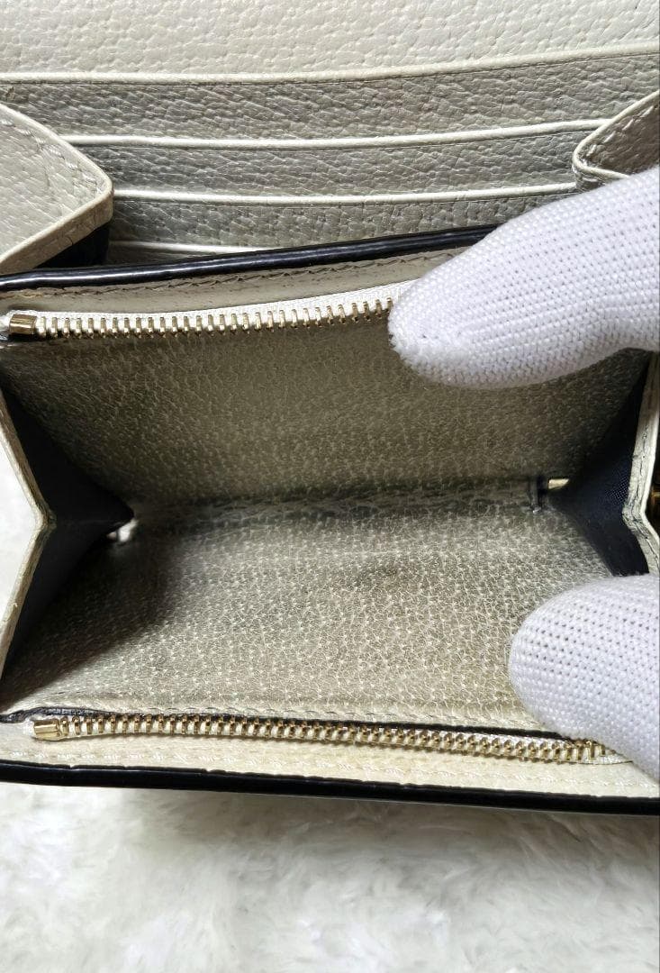 グッチ オフディア 折り財布 レザー シェリーライン