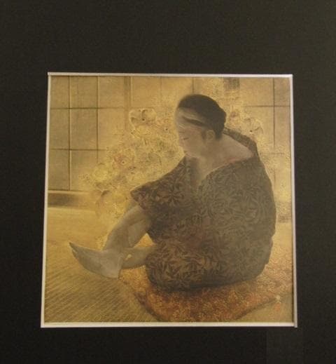 吉井東人、【舞い仕度】、希少な額装用画集より、新品額装付