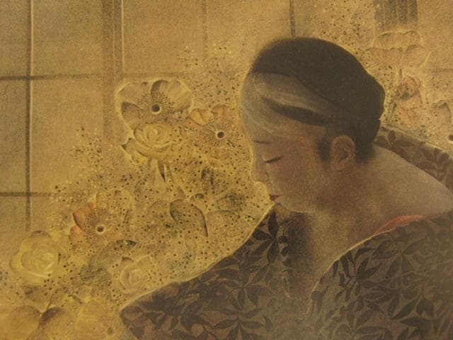 吉井東人、【舞い仕度】、希少な額装用画集より、新品額装付