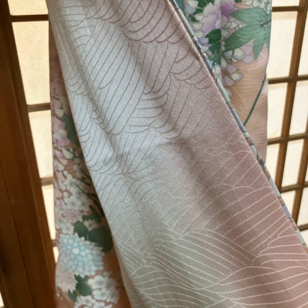 @*e様 振袖 藤の花　シルク