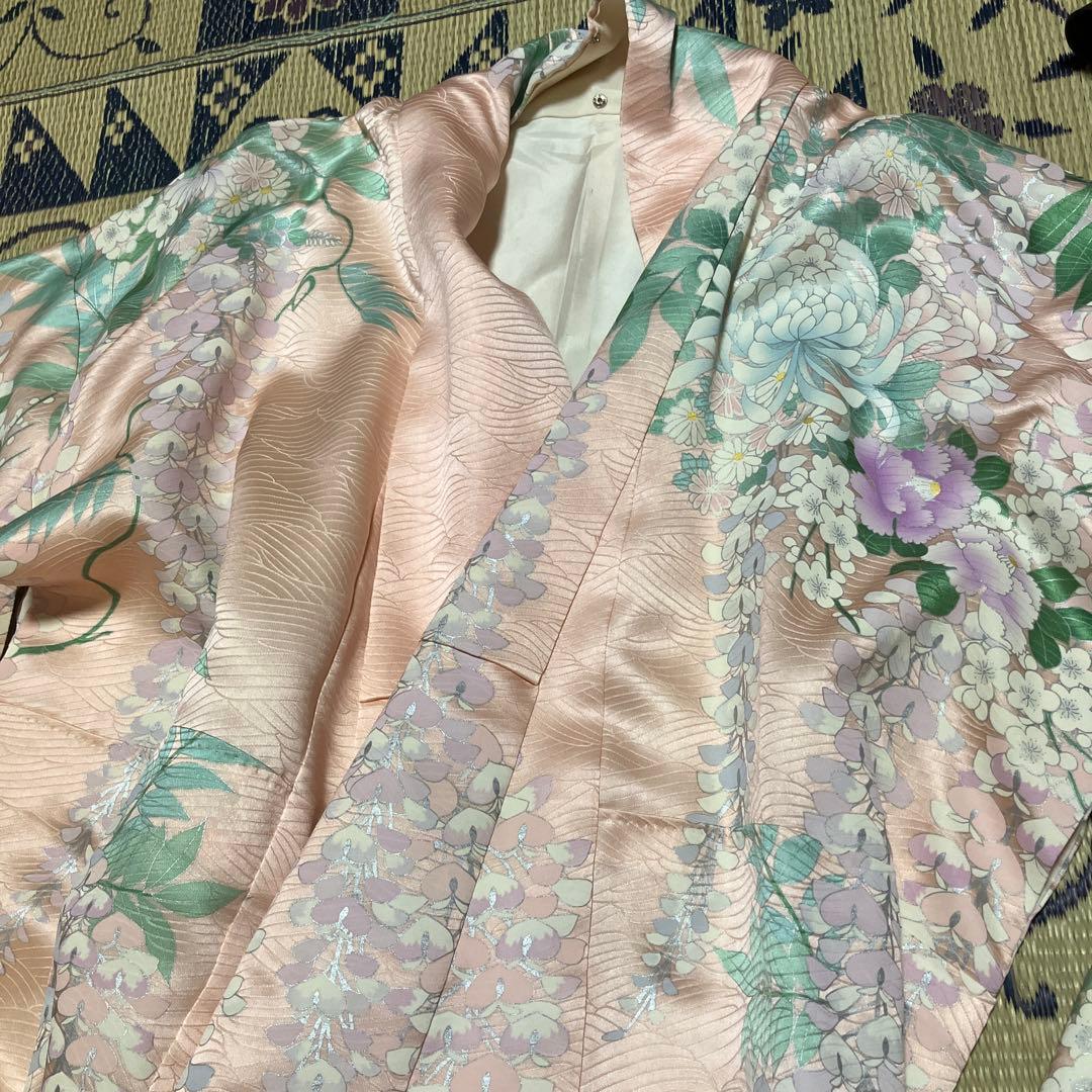 @*e様 振袖 藤の花　シルク