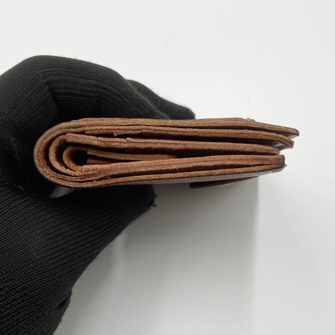 極美品　現行　イルビゾンテ　折り財布　オールレザー　ブラウン　イタリア製