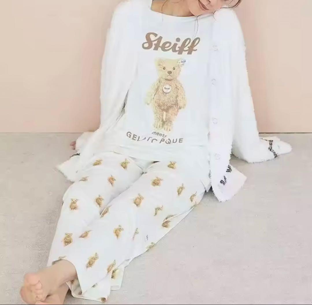 新品未使用　ジェラートピケ　ルームウェア　クマベア　Steiff テディベア