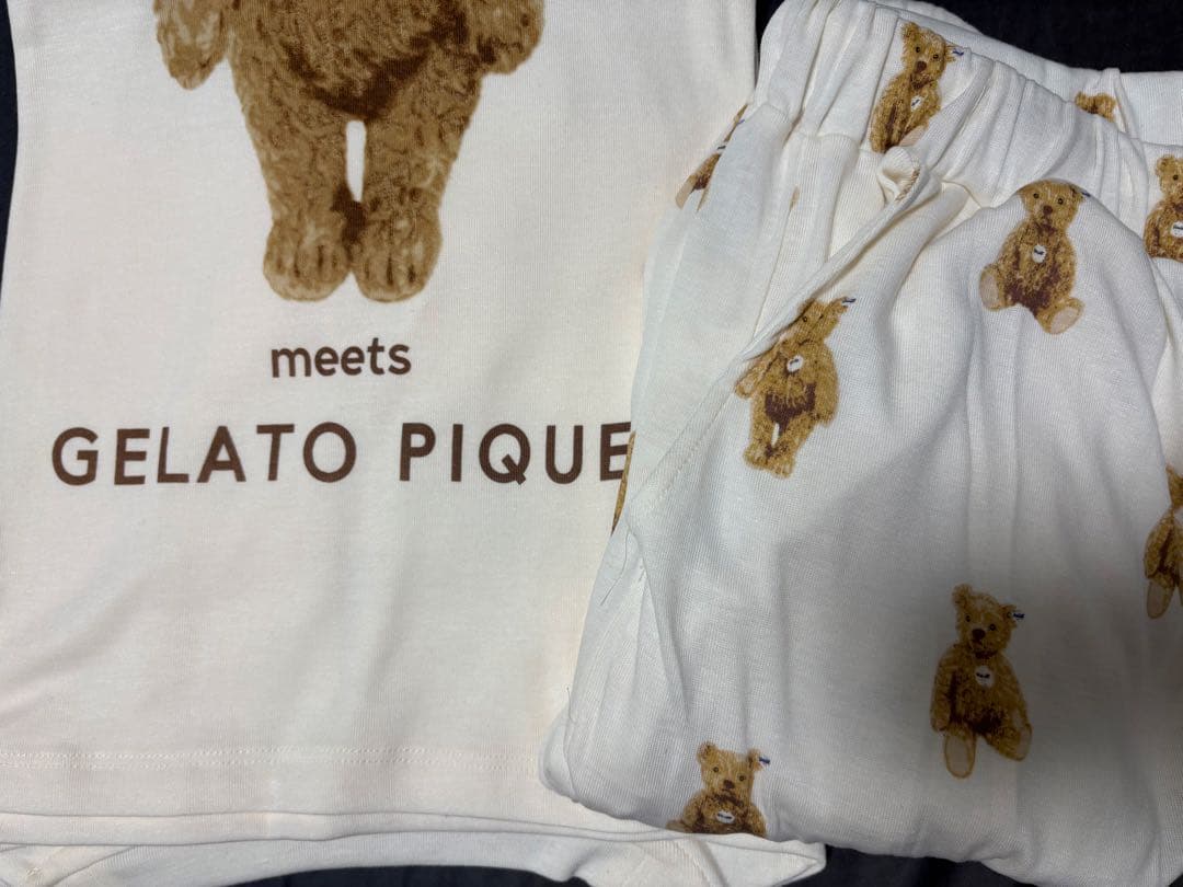 新品未使用　ジェラートピケ　ルームウェア　クマベア　Steiff テディベア