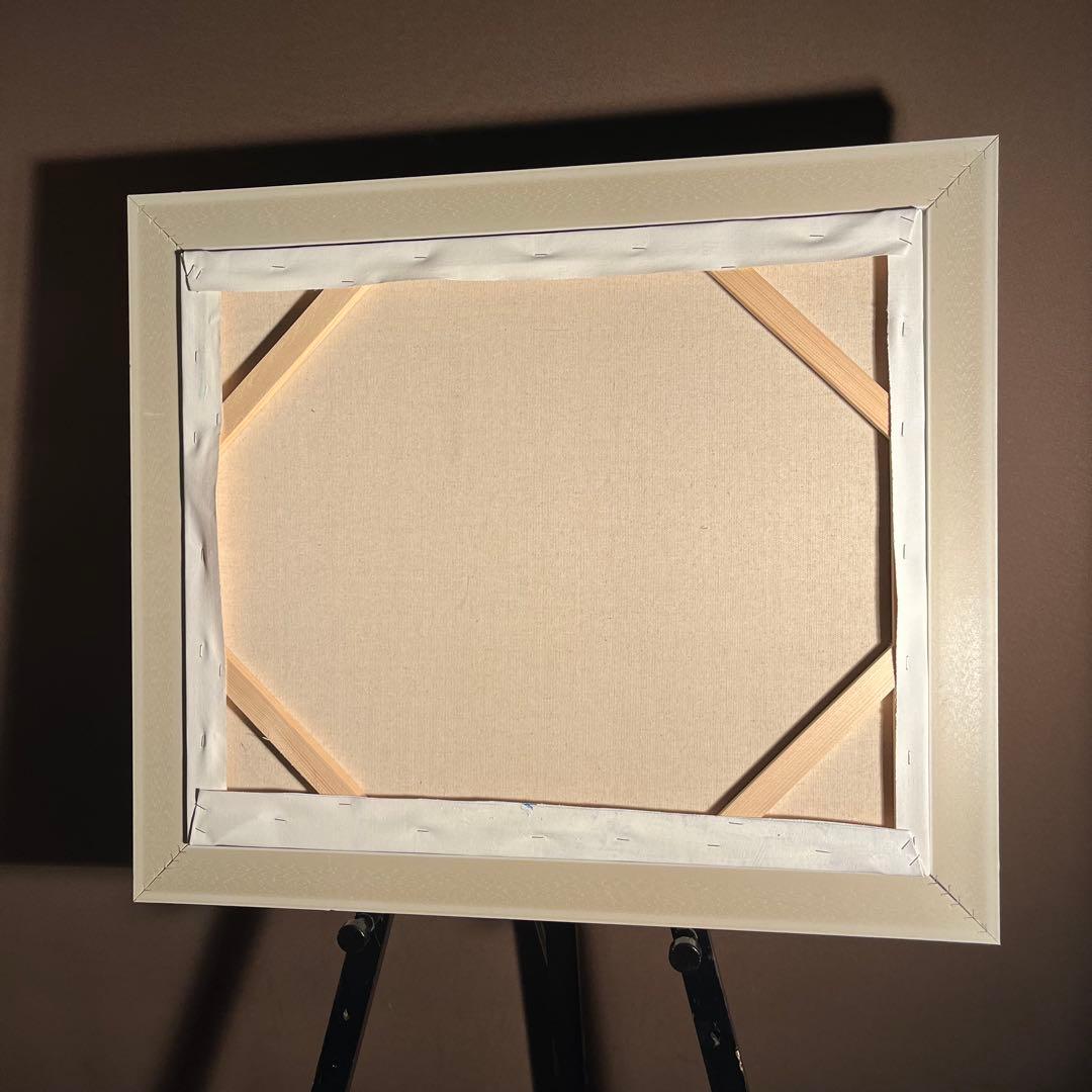 ★秀作★ 手書き油絵 ゴッホ 花咲くアーモンドの枝 額付 絵画 油彩画