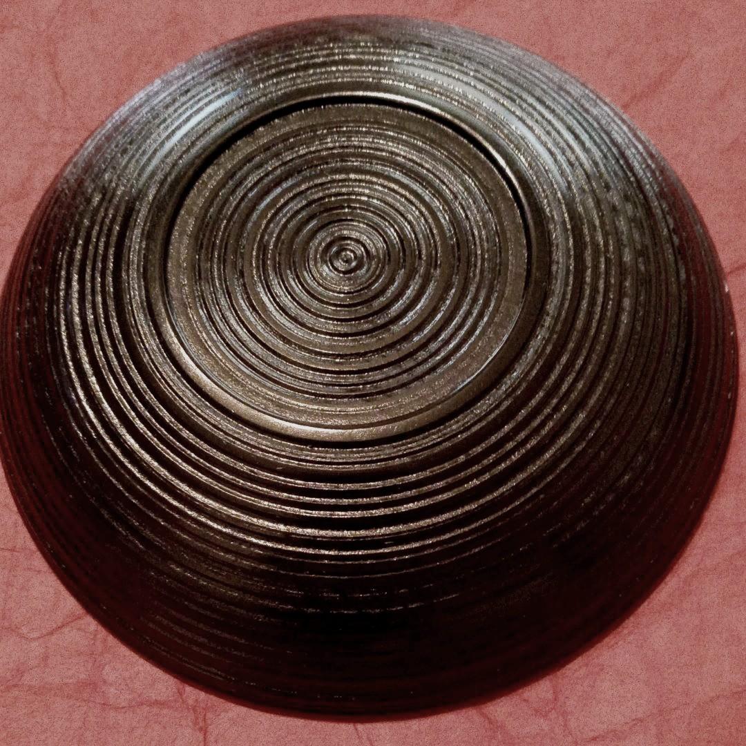 木製黒摺り茶托5客揃い