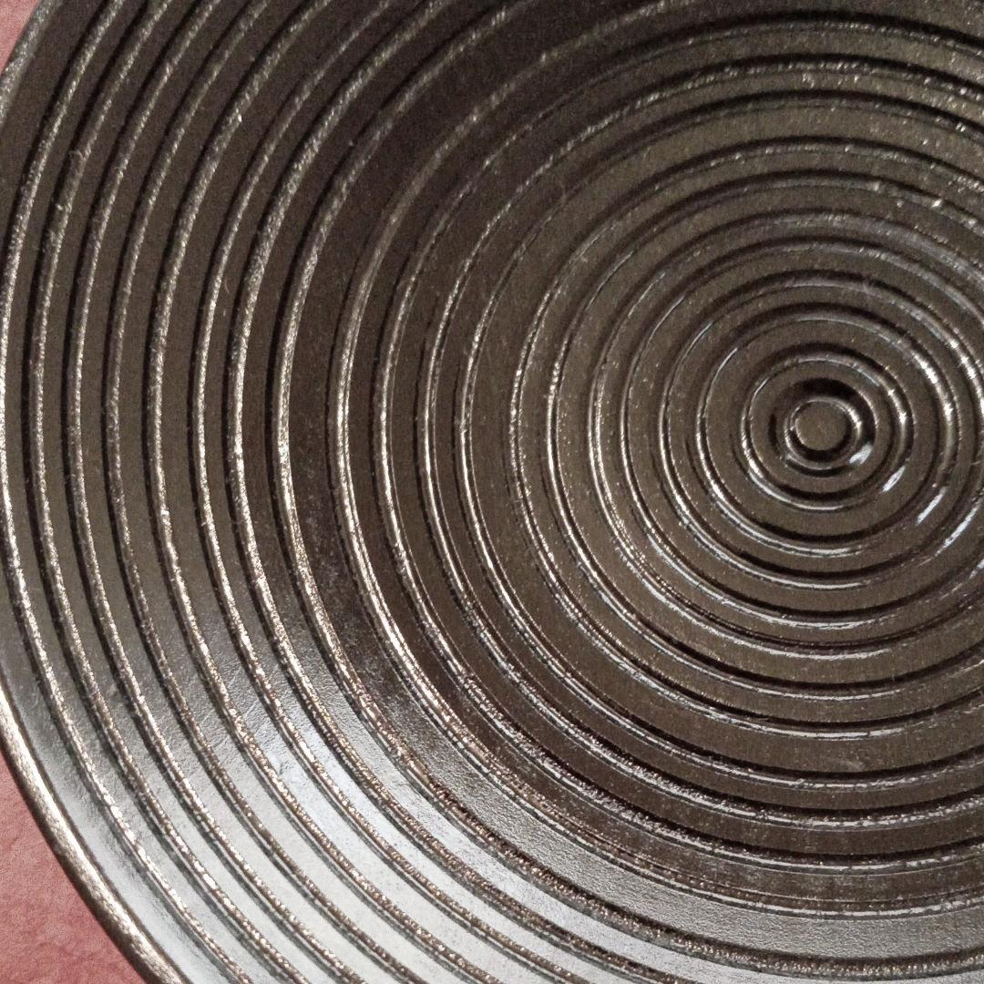 木製黒摺り茶托5客揃い