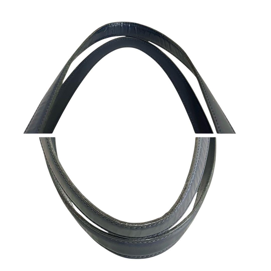 エルゴポック トートバッグ ミッドナイトブルー レザー 肩掛け A4 ビジネス