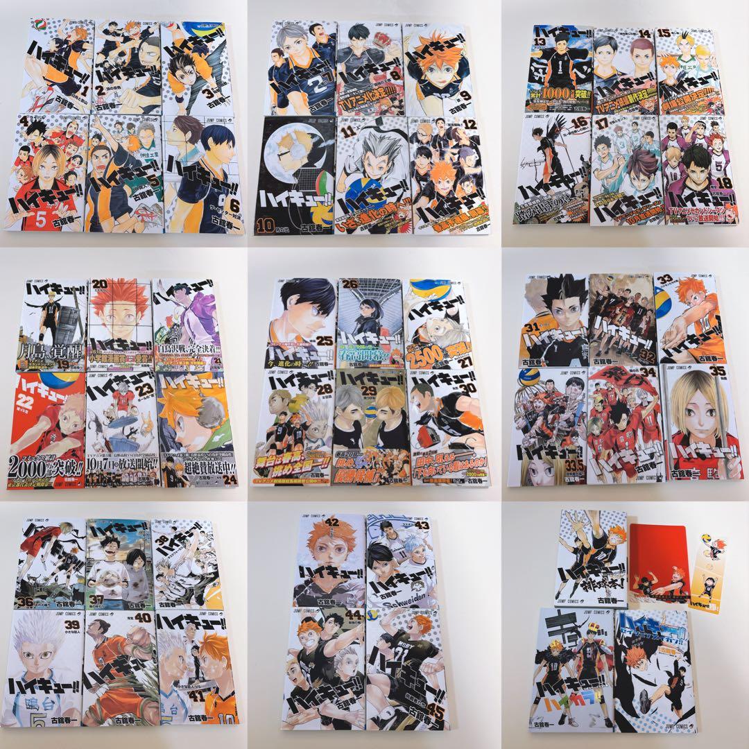 ハイキュー!! 全巻セット 1-45巻 33.5巻 排球本 イラスト集 ガイド本