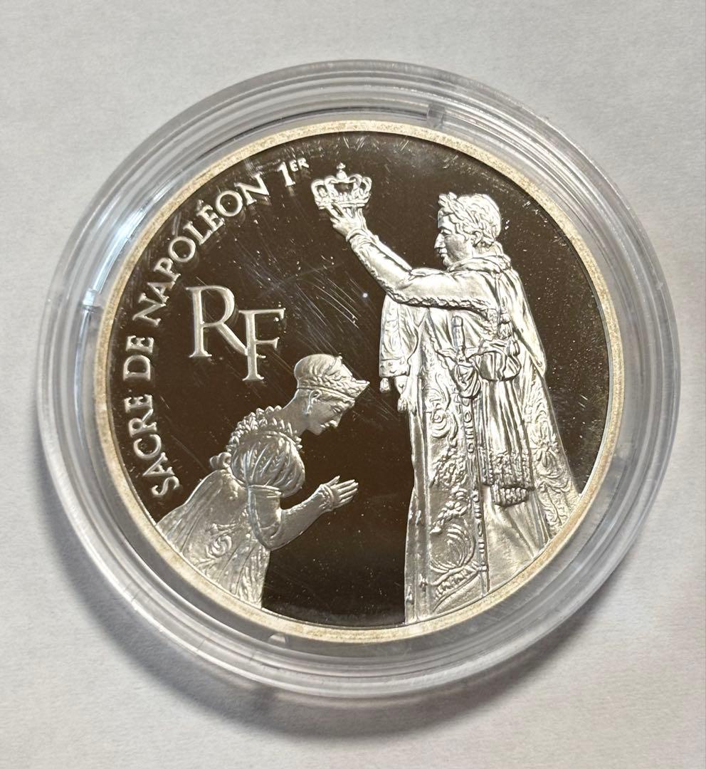 フランス　９３年　モネ・ド・パリ　ルーブル美術館２００年記念プルーフ銀貨セット