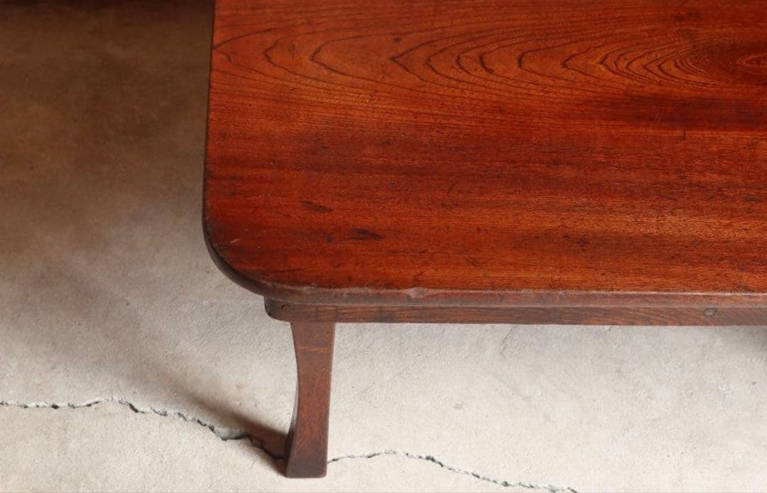 栓材の折りたたみ角ちゃぶ台　古道具 古家具 アンティーク