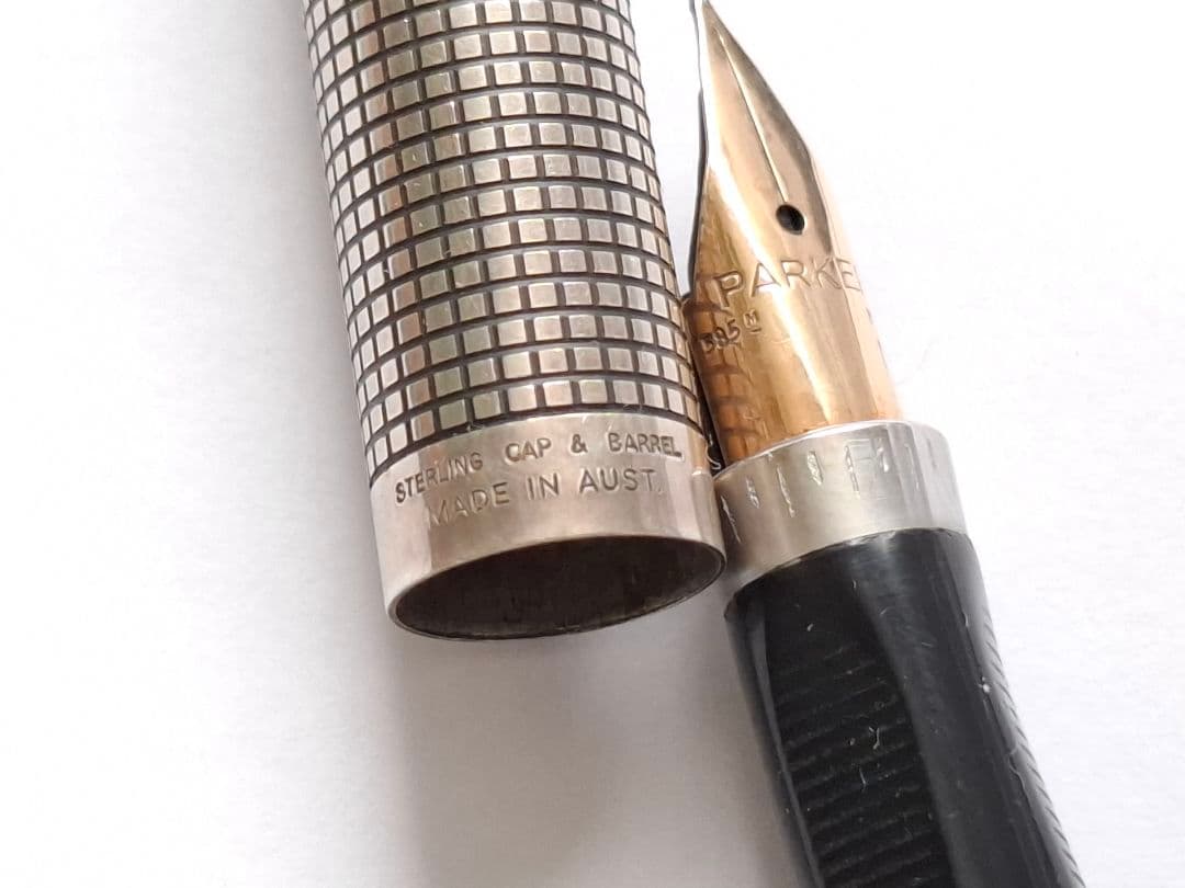 希少　parker　万年筆　XF(極細)　スターリングシルバー　シズレ　オパール