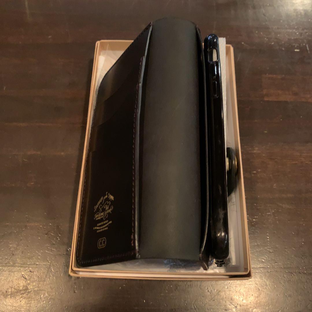 新品箱入りシュペリオールレイバー iPhoneX レザーケース黒 コードバン