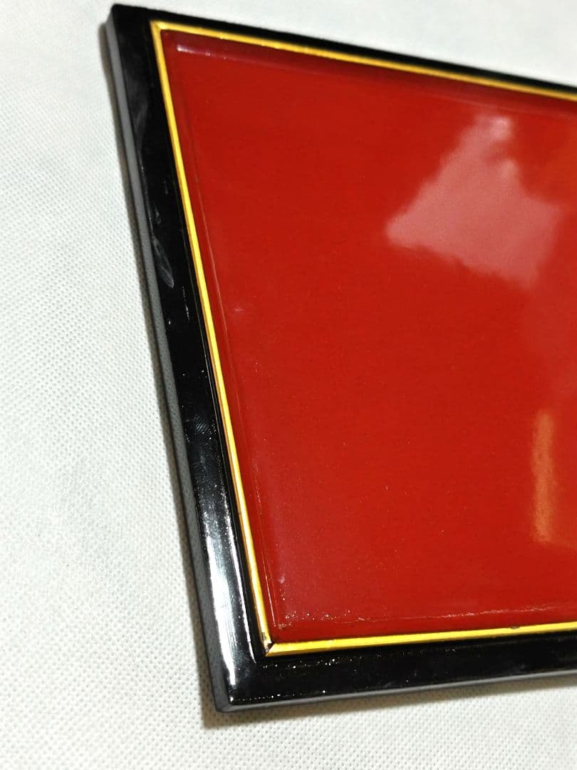 黒赤漆塗り　縁取り金色　2段重箱✕2　木箱入り　天然木