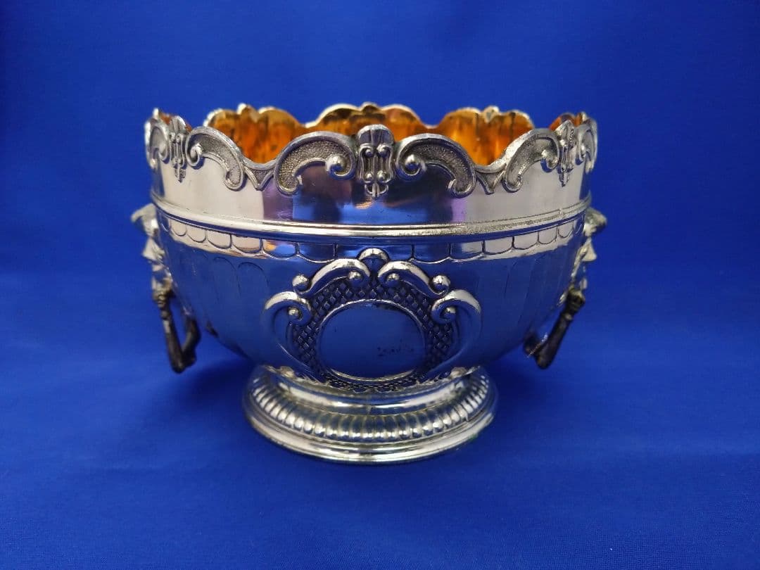 1950s アンティーク 銀メッキ　モンティースボウル ライオン装飾 EPM