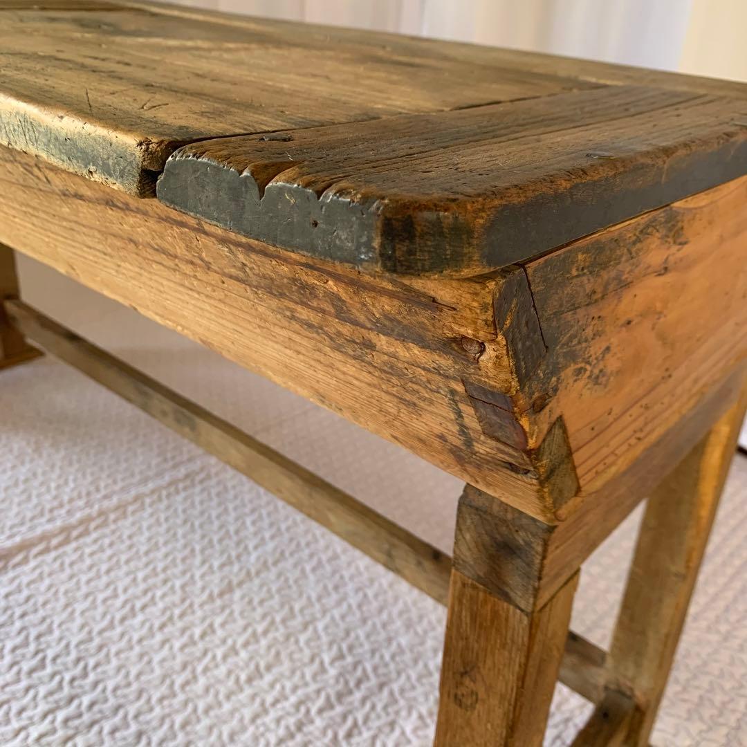 送料込❗️アンティーク　雰囲気あるスクールデスク　机