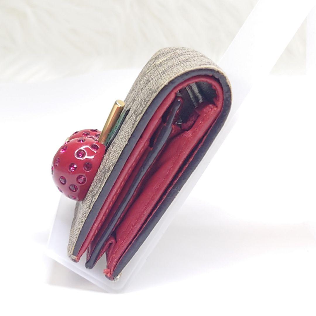 GUCCI グッチ　さくらんぼ　二つ折り財布