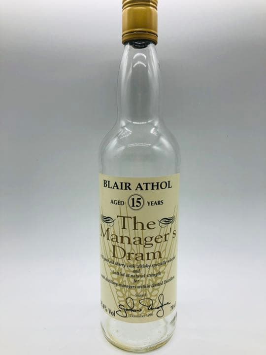 BlairAthol 15YearThe Manager'sDram1996空瓶